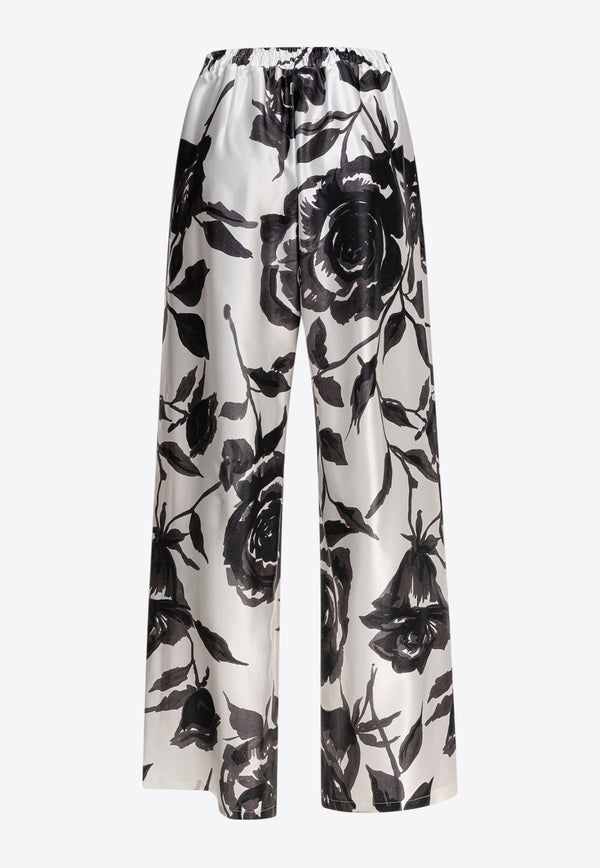 Patterned Silk Pants