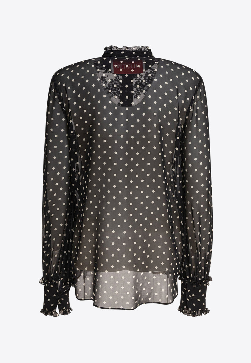 Valentino Polka-Dot Silk Shirt 6B0AB7J19ABTB1_79821