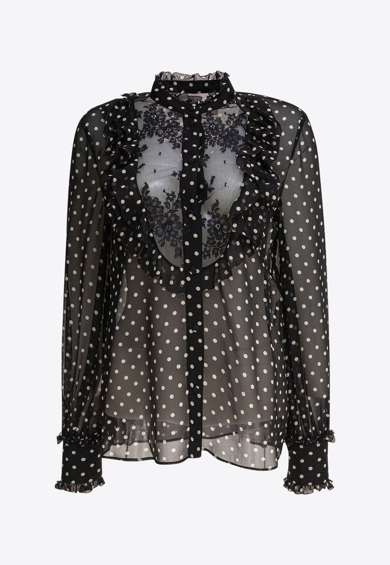 Valentino Polka-Dot Silk Shirt 6B0AB7J19ABTB1_79821