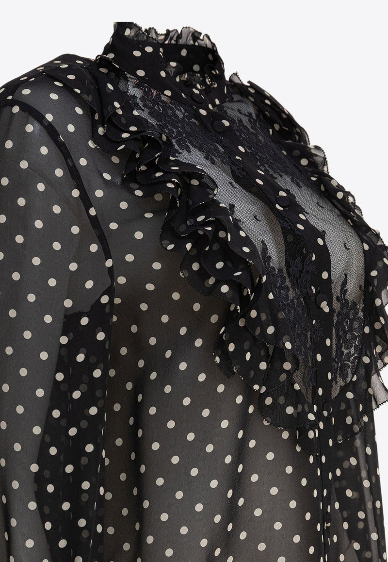 Valentino Polka-Dot Silk Shirt 6B0AB7J19ABTB1_79821