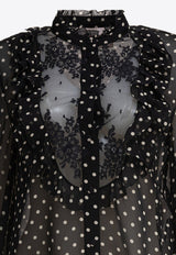Valentino Polka-Dot Silk Shirt 6B0AB7J19ABTB1_79821