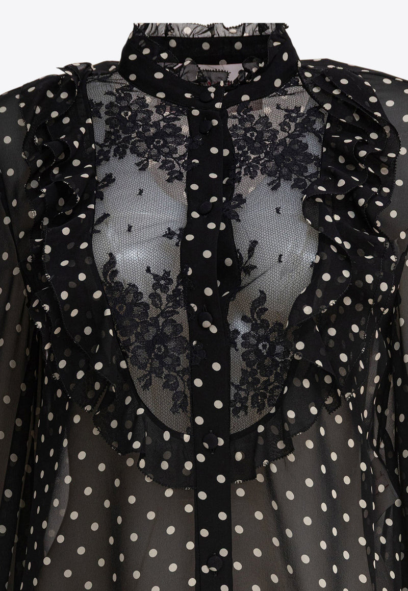 Valentino Polka-Dot Silk Shirt 6B0AB7J19ABTB1_79821