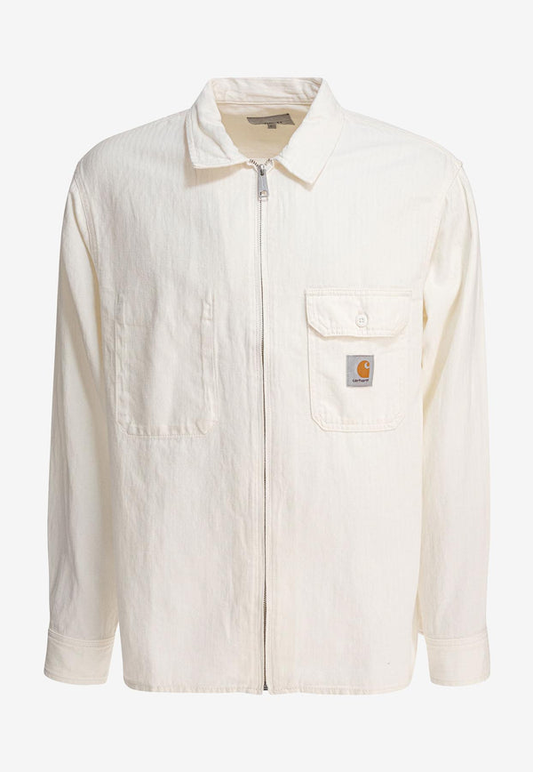 Carhartt Wip Rainer Zip-Up Overshirt  Off-white I034826350.02_79991