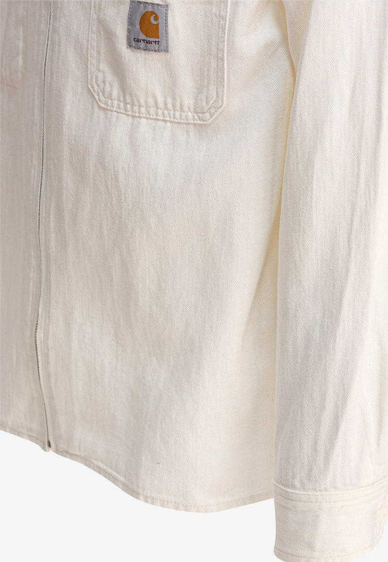 Carhartt Wip Rainer Zip-Up Overshirt  Off-white I034826350.02_79991