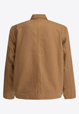 The North Face Logo Embroidered Zip-Up Jacket Brown NF0A8B721731_79933