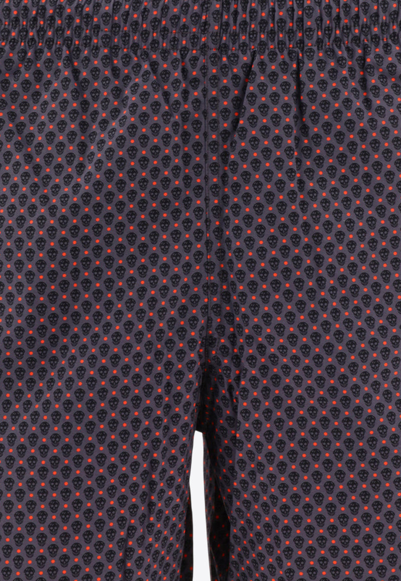 Alexander McQueen Embroidered Skull Swim Shorts Gray 5499804419Q1360_79993