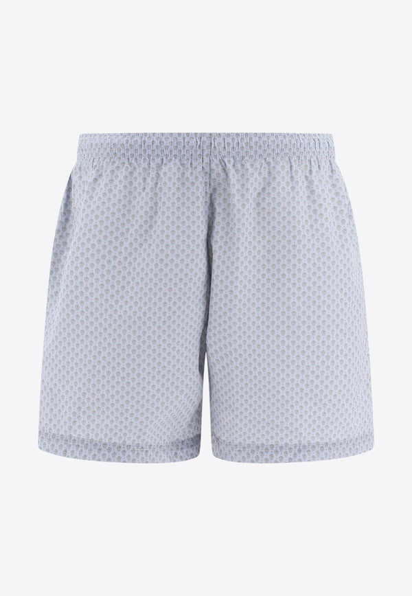 Alexander McQueen Embroidered Skull Swim Shorts Light Blue 5499804419Q4963_79957