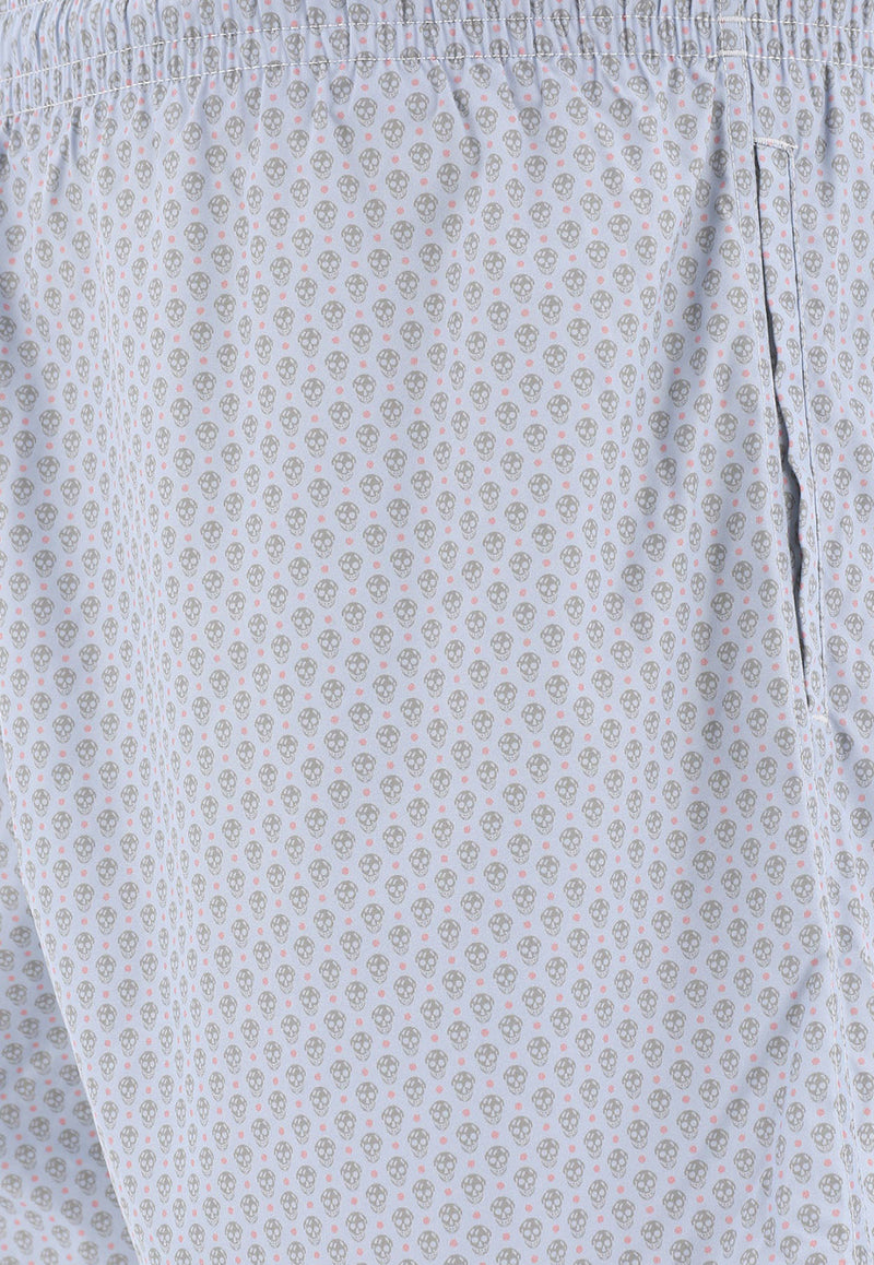 Alexander McQueen Embroidered Skull Swim Shorts Light Blue 5499804419Q4963_79957