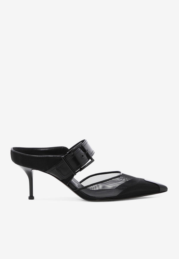 Alexander McQueen Punk Buckle 65 Mules Black 744485W4AB21000_79910