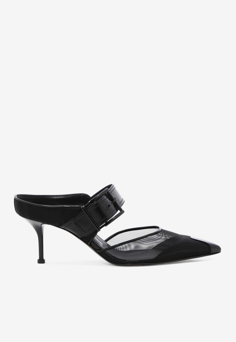 Alexander McQueen Punk Buckle 65 Mules Black 744485W4AB21000_79910