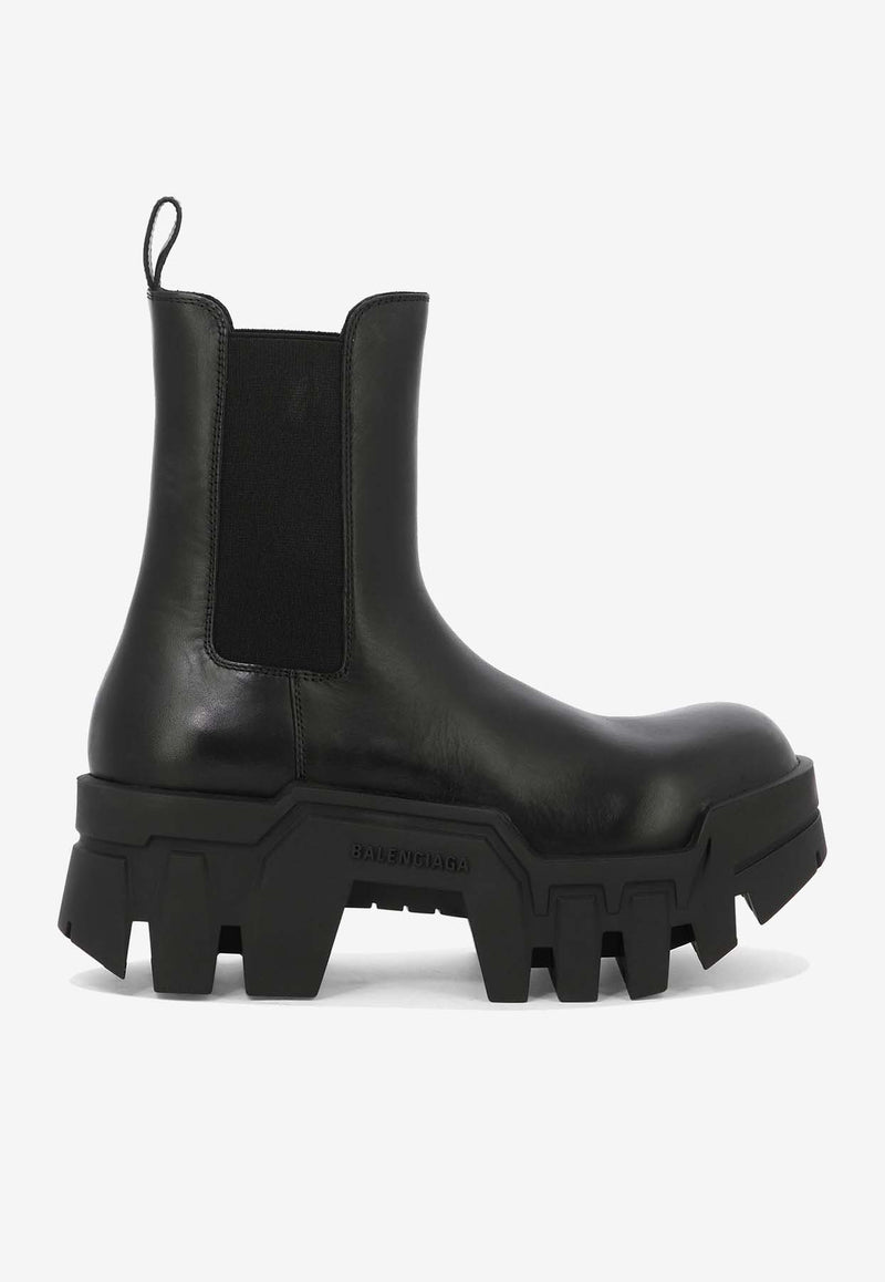 Balenciaga Bulldozer 40 Leather Chelsea Boots Black 693963WBCQ01000_79876