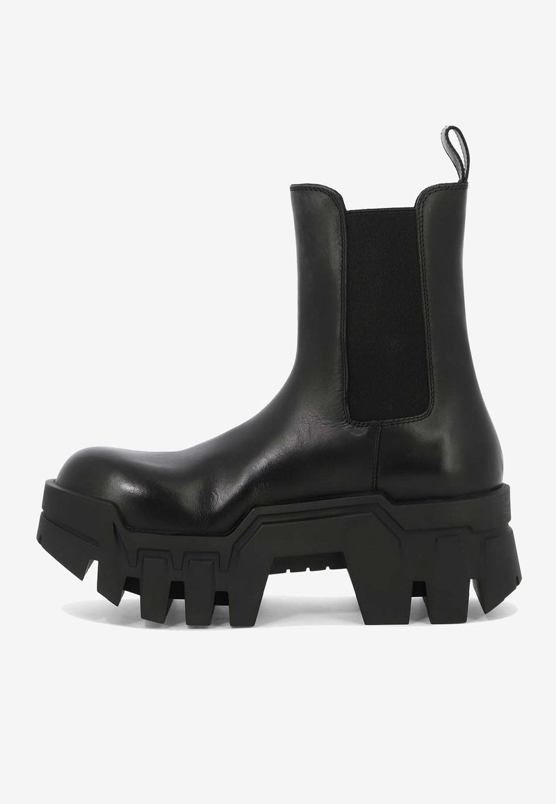 Balenciaga Bulldozer 40 Leather Chelsea Boots Black 693963WBCQ01000_79876