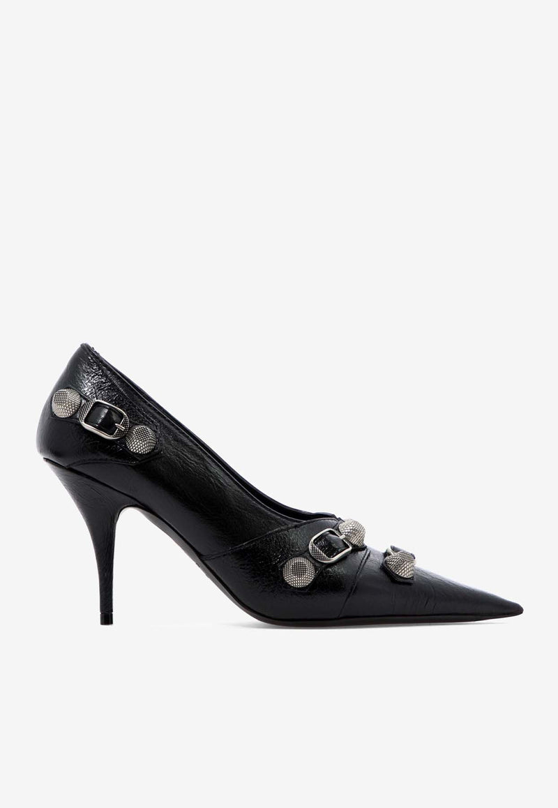 Balenciaga Cagole 90 Nappa Leather Pumps Black 714252WAD4E1081_79931