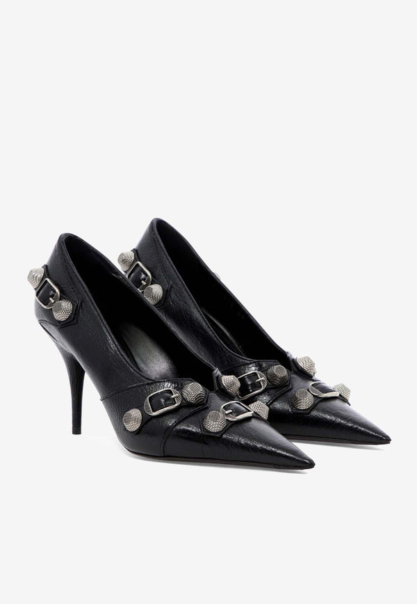 Balenciaga Cagole 90 Nappa Leather Pumps Black 714252WAD4E1081_79931
