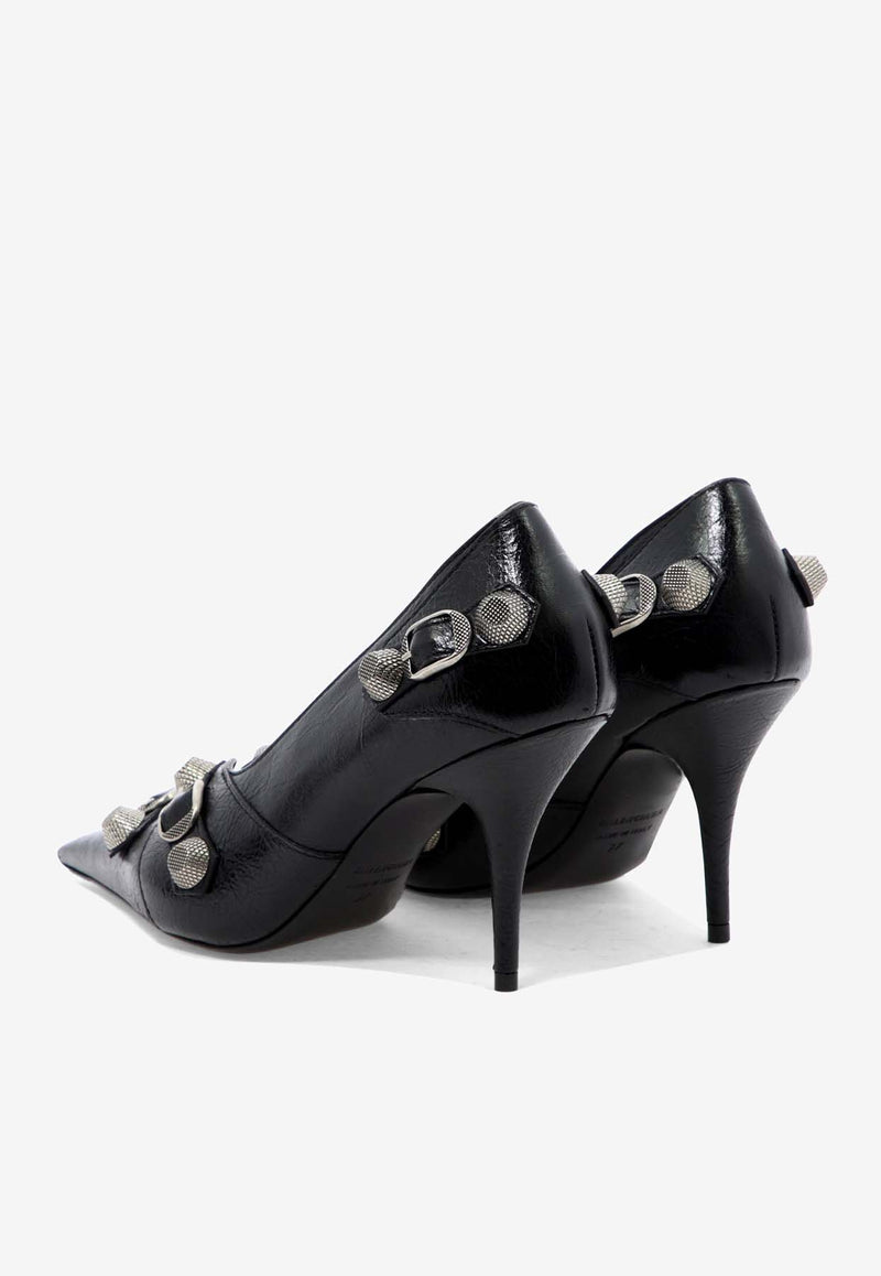 Balenciaga Cagole 90 Nappa Leather Pumps Black 714252WAD4E1081_79931