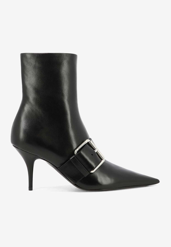 Balenciaga Knife 80 Leather Ankle Boots Black 762297WBCW21081_79927