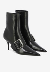 Balenciaga Knife 80 Leather Ankle Boots Black 762297WBCW21081_79927