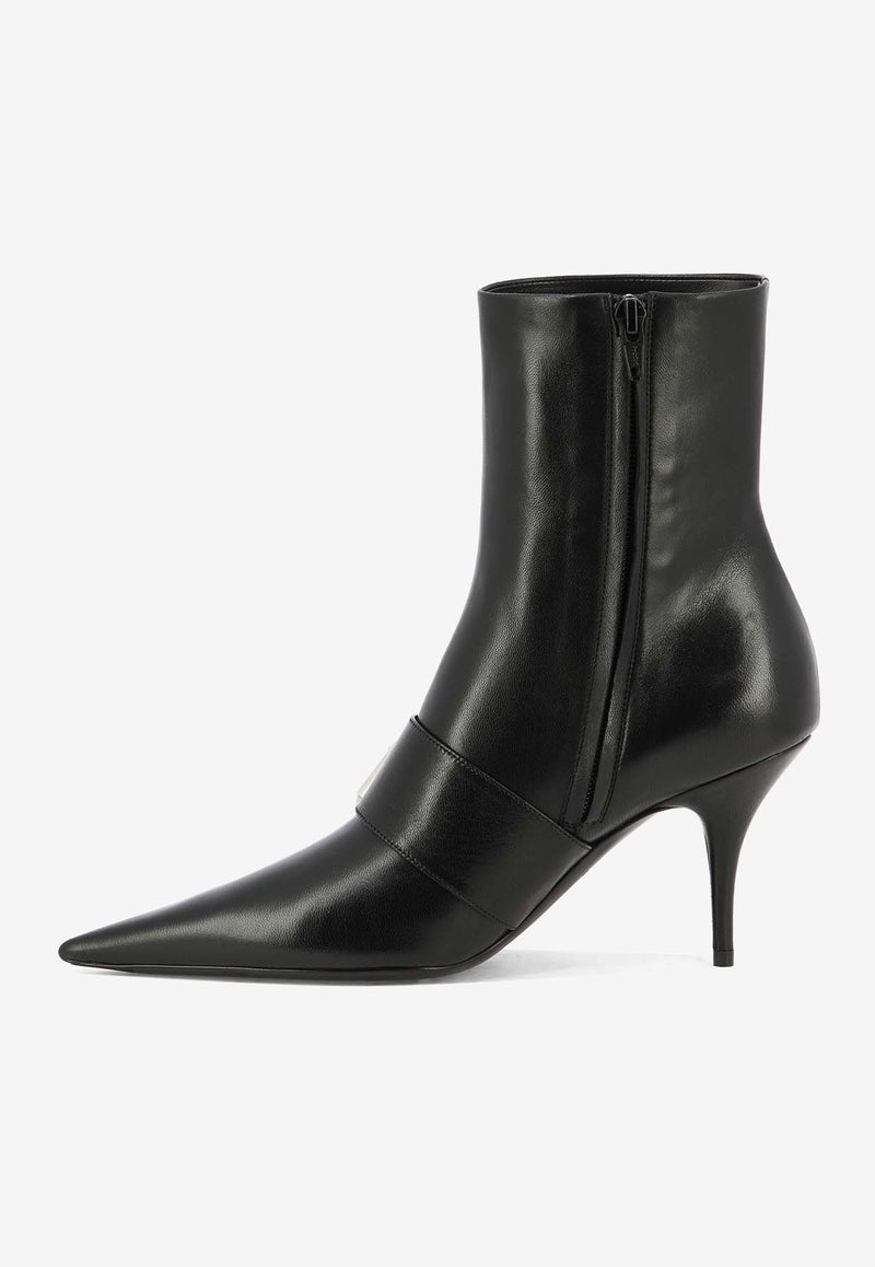 Balenciaga Knife 80 Leather Ankle Boots Black 762297WBCW21081_79927