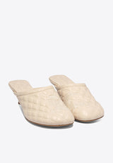Burberry 45 Embroidered Quilted Mules Cream 8085640_79901