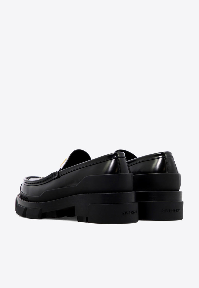 Givenchy Terra Brushed Leather Loafers Black BE201GE1N5001_79950