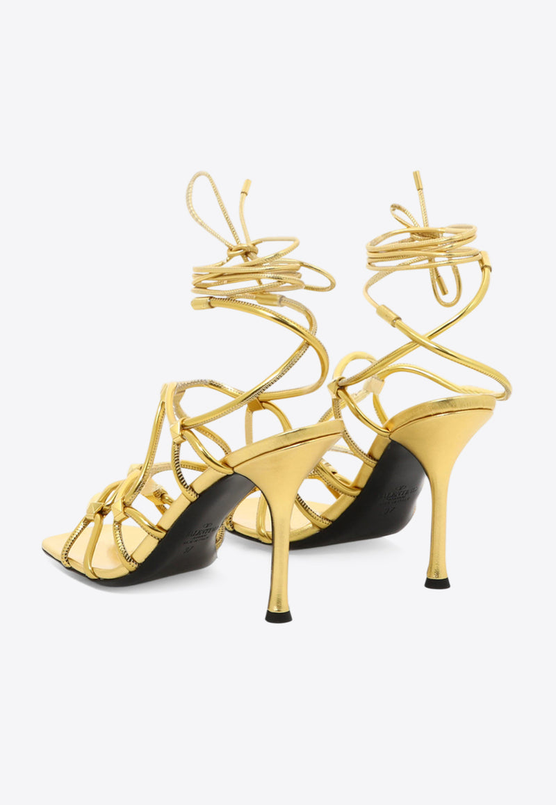 Valentino Rockstud Net 100 Strappy Sandals Gold 2W2S0GB6RNJKM5_80008
