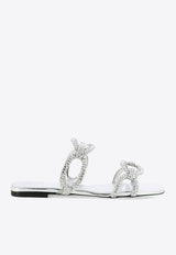 Valentino Chain 1967 Crystal Embellished Sandals Silver 2W2S0GK2APLS13_80020