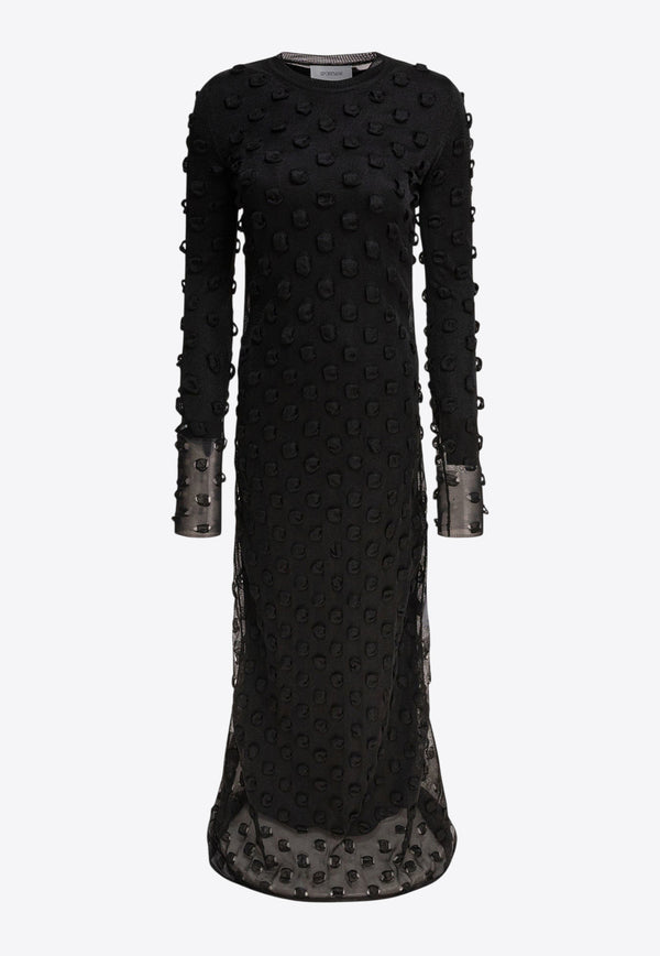 Sportmax Afelio 3D Knit Maxi Dress Black 2512391043600AFELIO1234005_80064