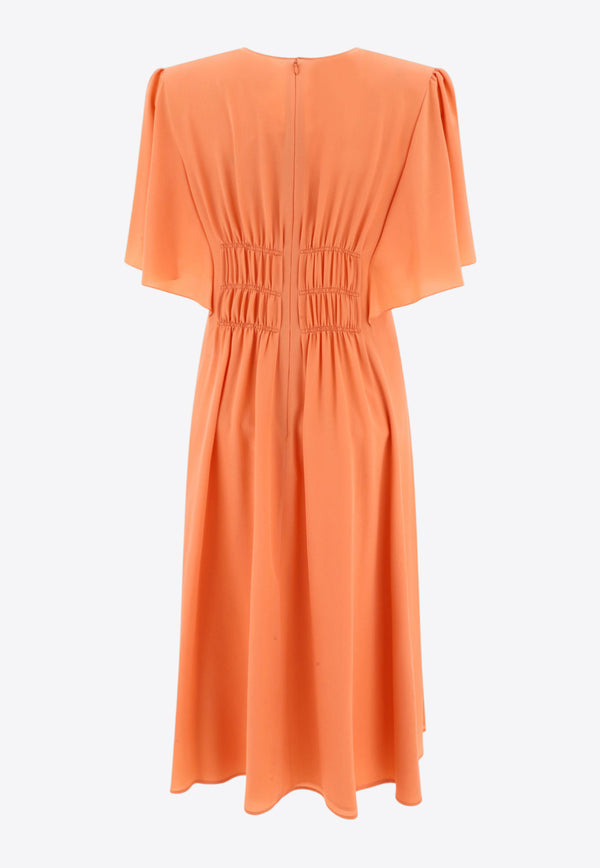 Chloé Silk Flared Dress Orange C24SRO010046T7_80067