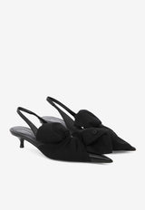 Balenciaga Knife Chemise 45 Leather Slingback Pumps Black 786223WB1H11000_80069