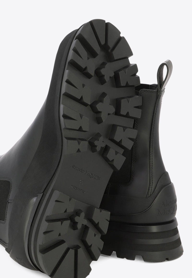 Alexander McQueen Leather Ankle Boots Black 777807WIEQ31000_80141