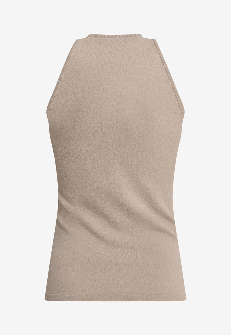 Max Mara Armida V-neck Tank Top Beige 2511361313600ARMIDA1234007_80154