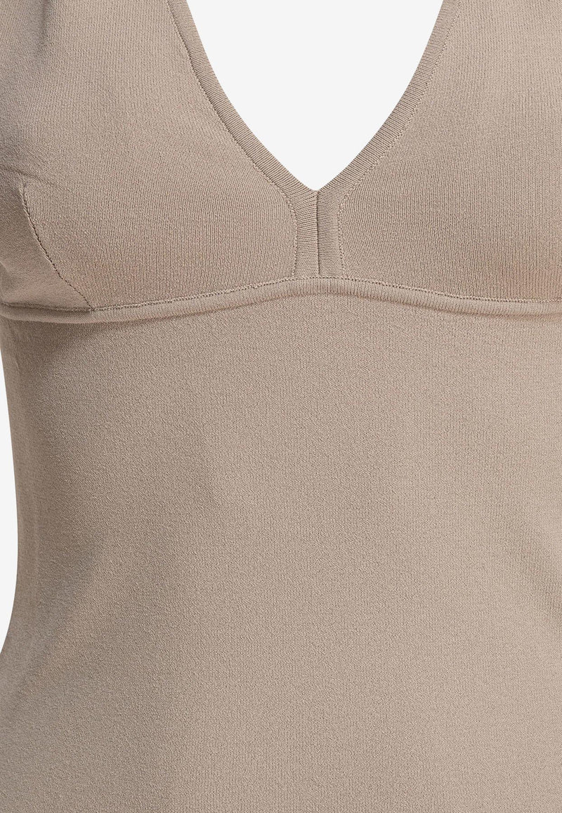 Max Mara Armida V-neck Tank Top Beige 2511361313600ARMIDA1234007_80154