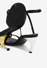 Alexander McQueen Armadillo 65 Metal Bar Sandals Black 781353WIEX51399_80157