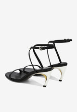 Alexander McQueen Armadillo 65 Metal Bar Sandals Black 781353WIEX51399_80157