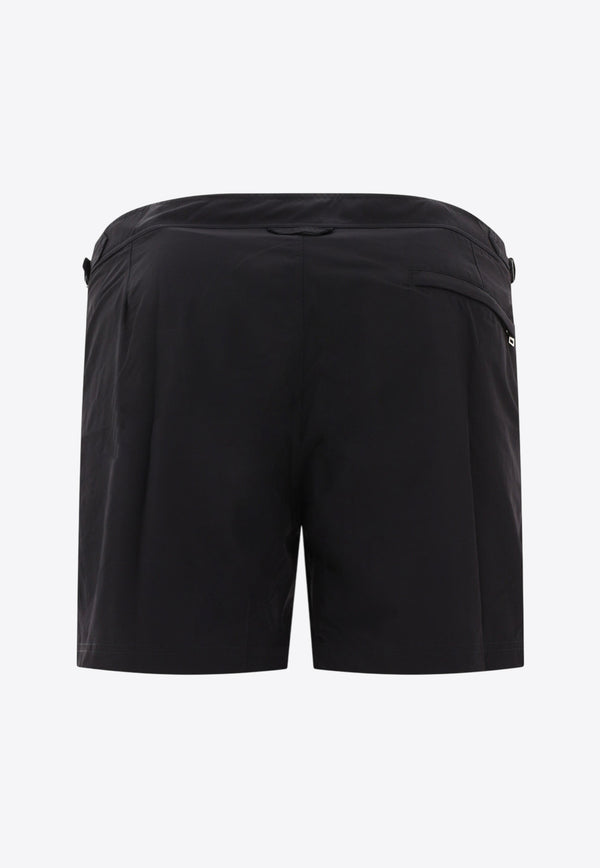 Alexander McQueen Logo Print Swim Shorts Black 7819744419Q1080_80165