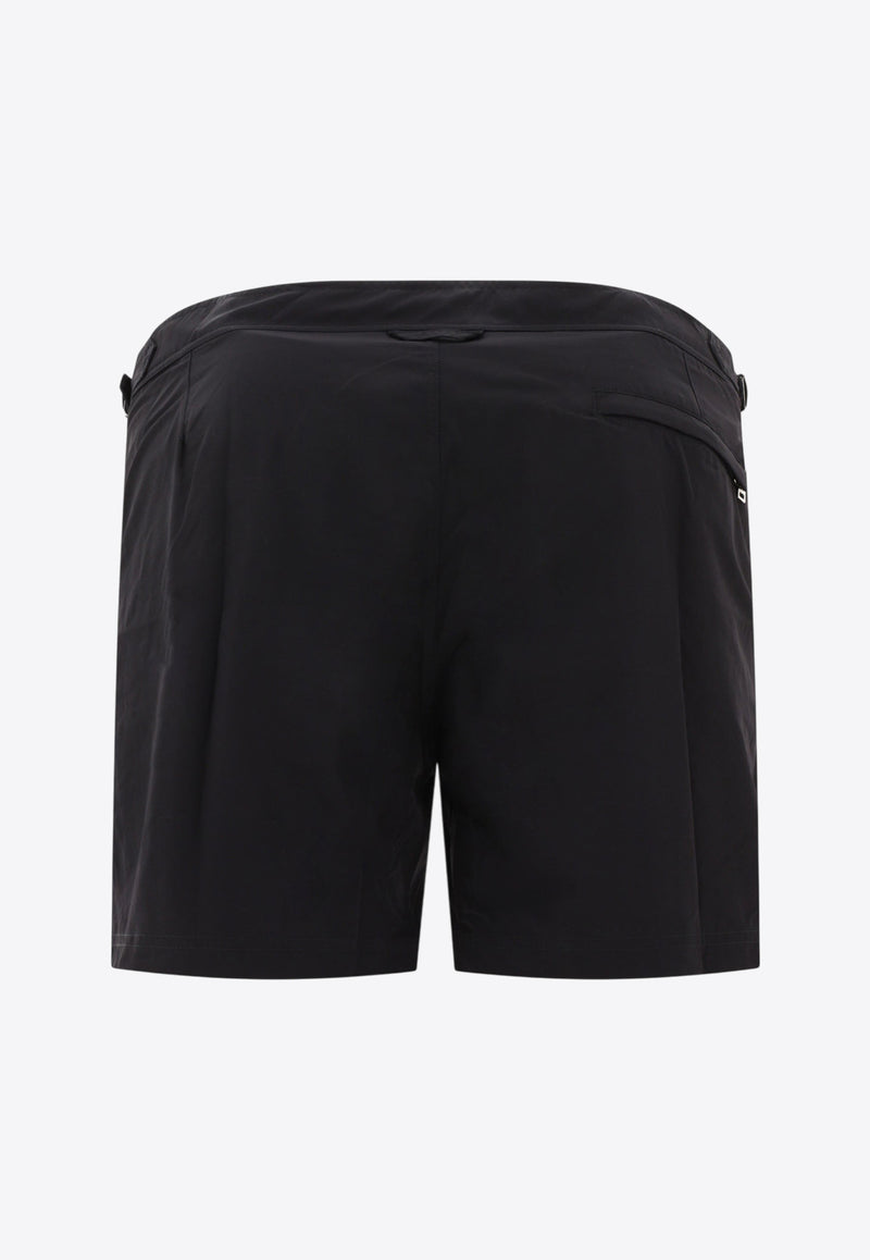 Alexander McQueen Logo Print Swim Shorts Black 7819744419Q1080_80165