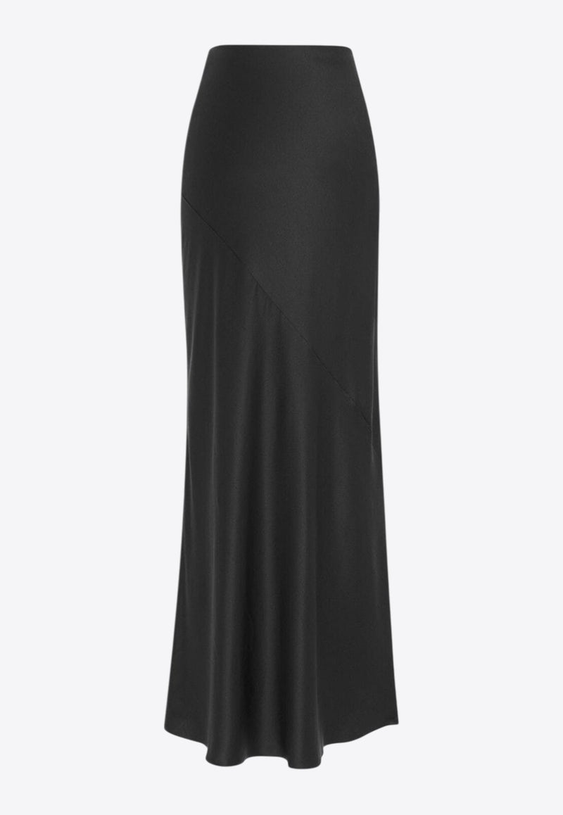 Saint Laurent Silk Maxi Skirt Black 783896Y001W1000_80182