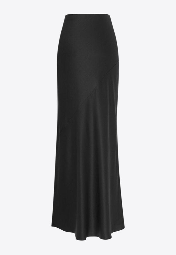 Saint Laurent Silk Maxi Skirt Black 783896Y001W1000_80182