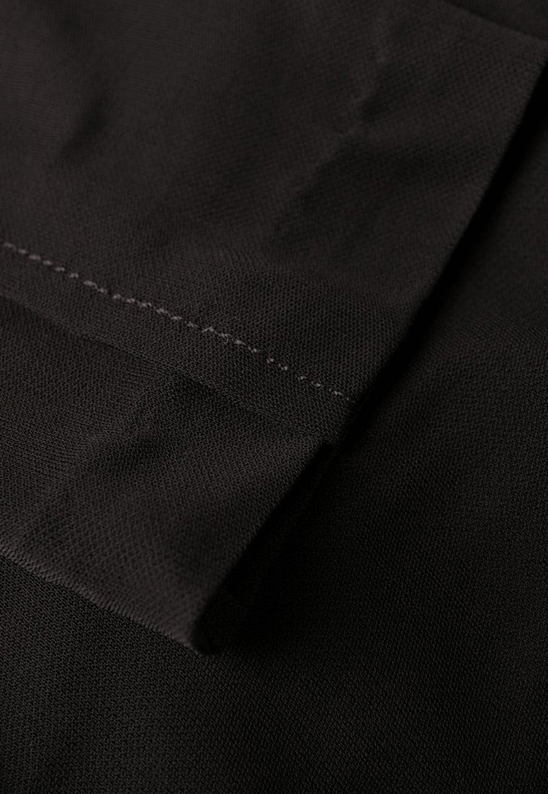 Saint Laurent V-neck Ruched Mini Dress Black 729749Y5G981000_80187