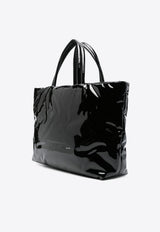 Saint Laurent Logo Debossed Tote Bag Black 777487FAC2Z1000_80198