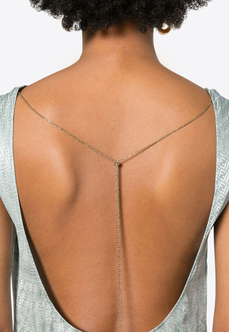 Fendi FF Jacquard Ombre Silk Maxi Dress Light Blue FDD027ARUFF08S8_80220