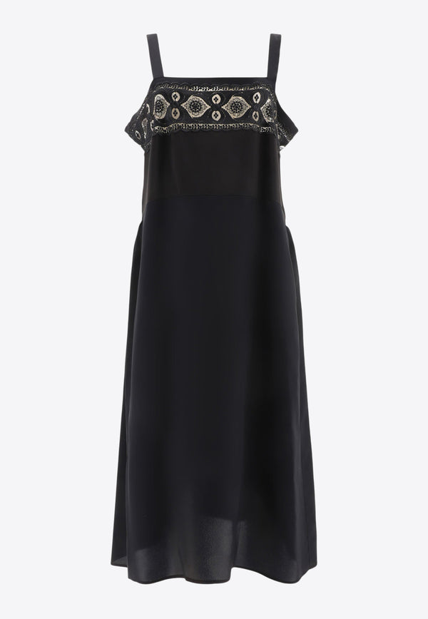 Maison Margiela Embroidered Midi Dress Black S51DD0009S76578900_80209