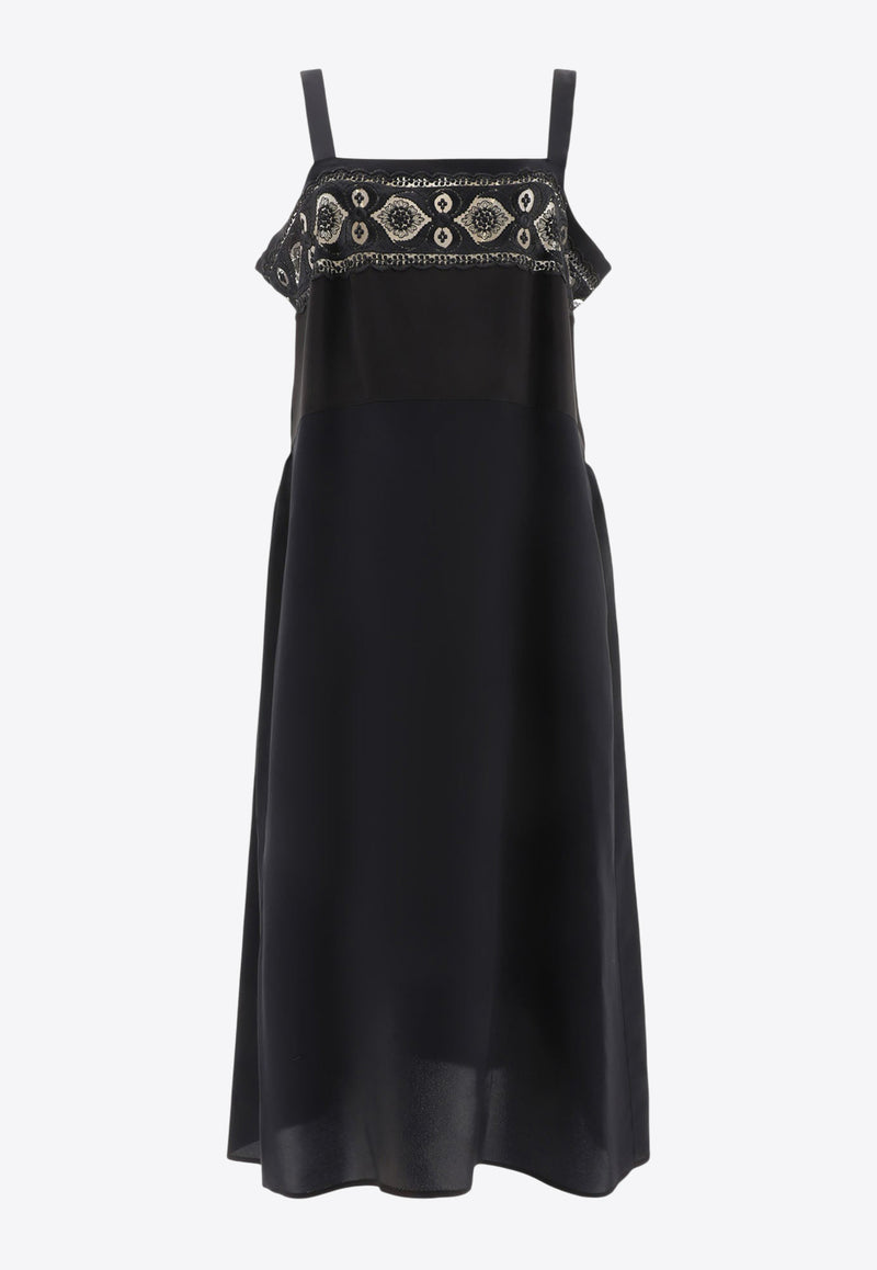 Maison Margiela Embroidered Midi Dress Black S51DD0009S76578900_80209