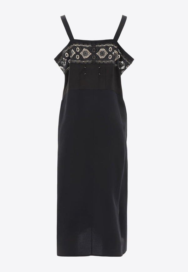 Maison Margiela Embroidered Midi Dress Black S51DD0009S76578900_80209