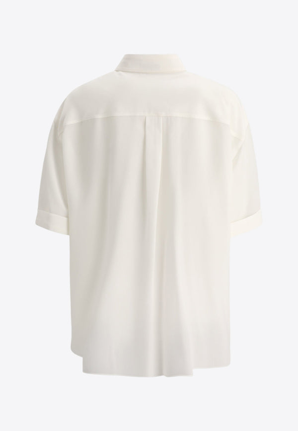 Brunello Cucinelli Precious Short-Sleeved Shirt White MB993MV646C600_80229