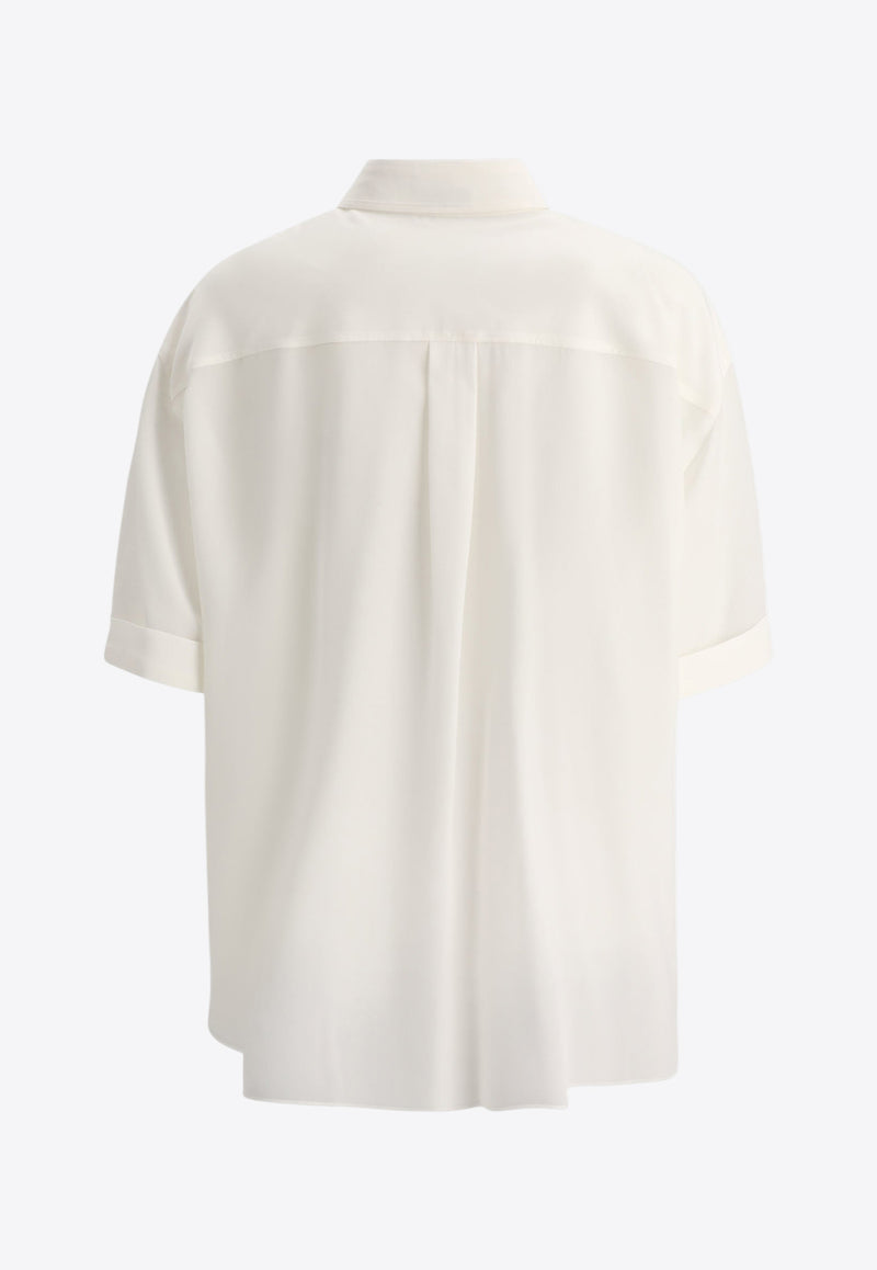 Brunello Cucinelli Precious Short-Sleeved Shirt White MB993MV646C600_80229