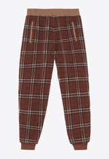 Burberry Checked Track Pants Brown 8047870_80364