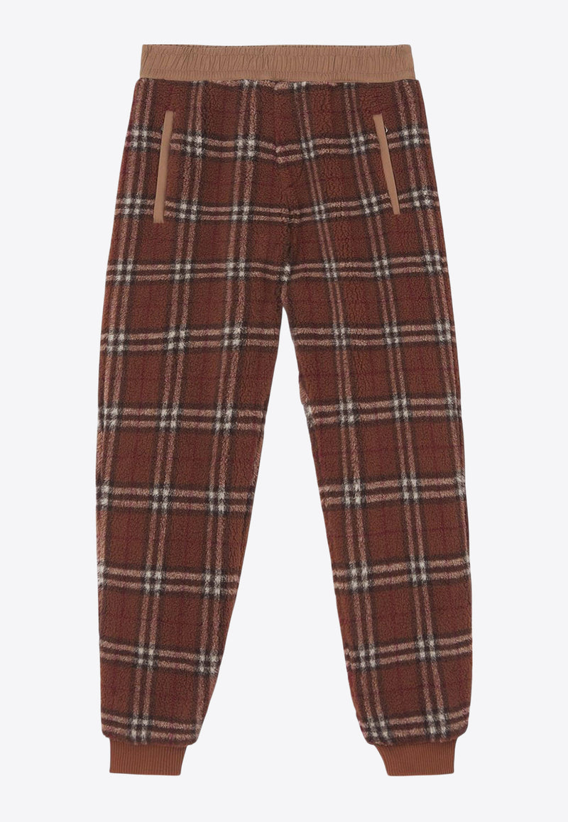 Burberry Checked Track Pants Brown 8047870_80364