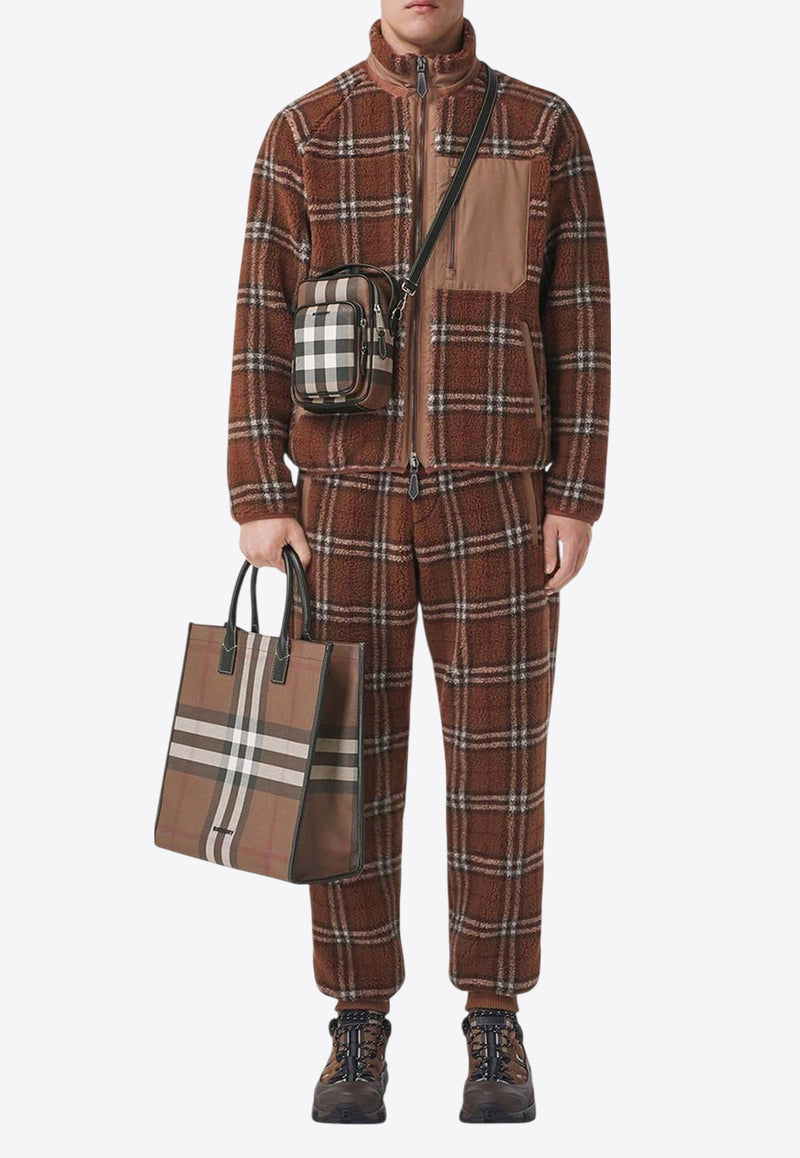Burberry Checked Track Pants Brown 8047870_80364