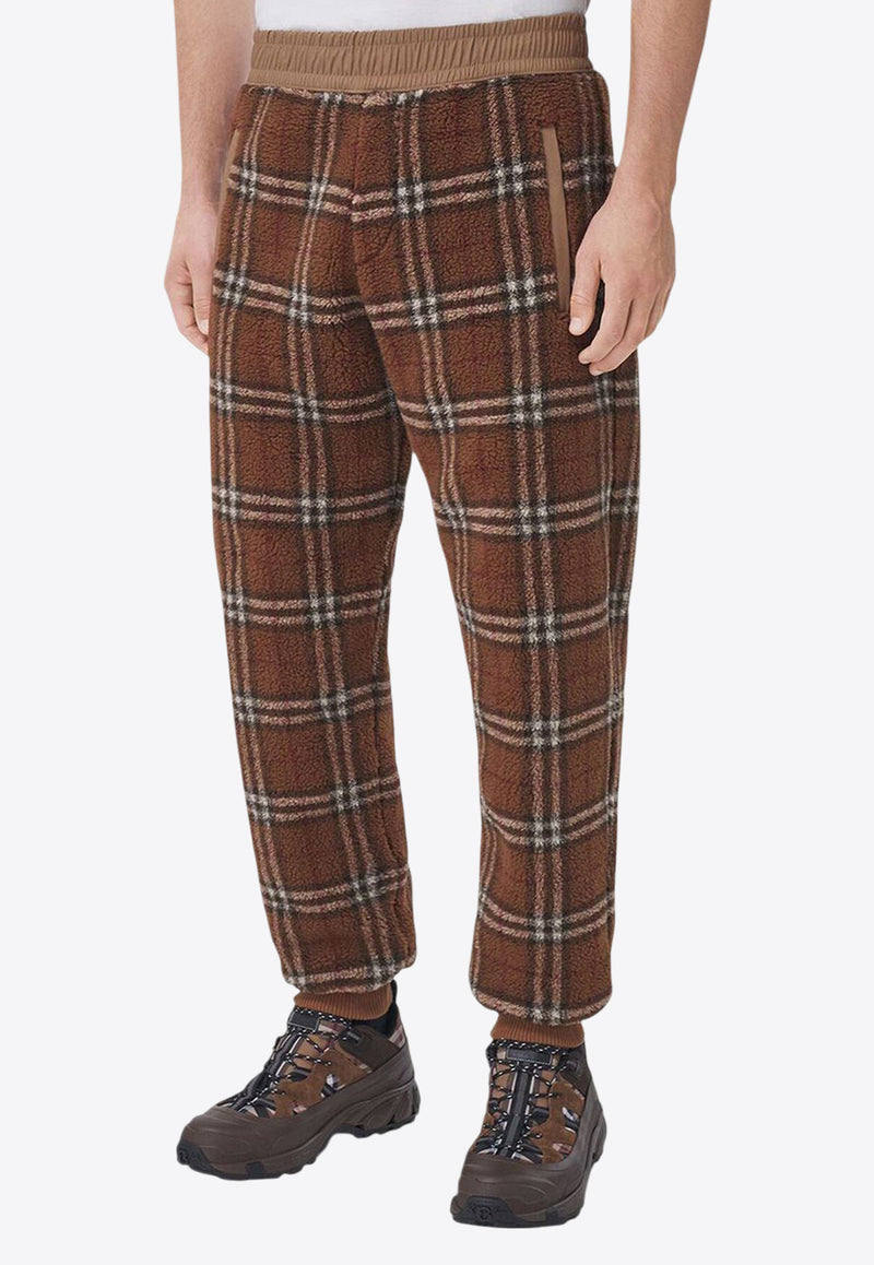 Burberry Checked Track Pants Brown 8047870_80364